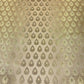 Golden Leaf Jacquard Banarasi Brocade Bridal, Dressmaking, Costume Fabric 44" Wide By The Meter