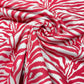 Red & White Zebra Print Scuba Fabric 58" Wide – Animal Print Stretch Dress Fabric By The Metre
