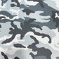 Grey Camouflage Scuba Fabric 58" Wide – Black White Camo Print Stretch Dress Fabric By The Metre