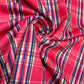 Red Tartan Check Scuba Fabric 58" Wide – Classic Plaid Checked Stretch Dress Fabric By The Metre