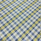 Yellow Navy Tartan Check Scuba Fabric 58" Wide – Plaid Stretch Dressmaking Fabric By The Metre