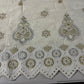 Cotton Embroidery Fabric Floral Golden Zari Metallic Dress Craft Material 44" Wide