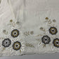 Cotton Embroidery Fabric Floral Golden Zari Metallic Dress Craft Material 44" Wide