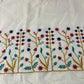 Cotton Embroidery Fabric Floral Golden Zari Metallic Dress Craft Material 44" Wide