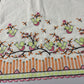 Cotton Embroidery Fabric Floral Golden Zari Metallic Dress Craft Material 44" Wide