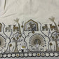 Cotton Embroidery Fabric Floral Golden Zari Metallic Dress Craft Material 44" Wide