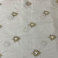 Cotton Embroidery Fabric Floral Golden Zari Metallic Dress Craft Material 44" Wide