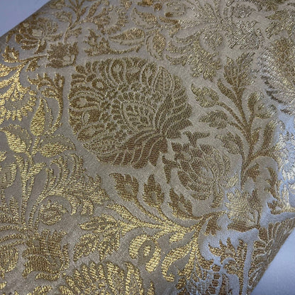 Damask Metallic Brocade Floral Fabric Dress Craft Costume Material 44" Wide By The Meter
