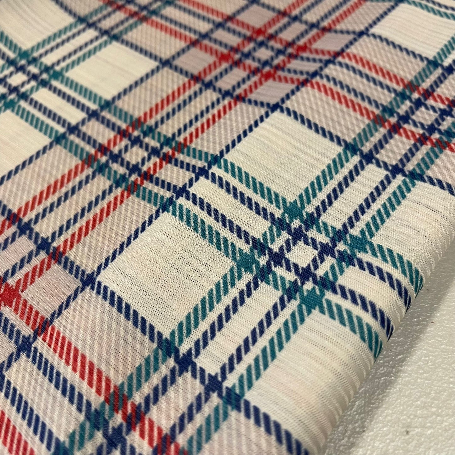 Tartan Plaid Stretch Jersey Fabric Dress Craft Check Costume Material 58" By The Meter