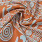 Om Symbol Cotton Linen Fabric 44" Wide | Spiritual Print Dressmaking, Craft & Home Décor Material by the Metre