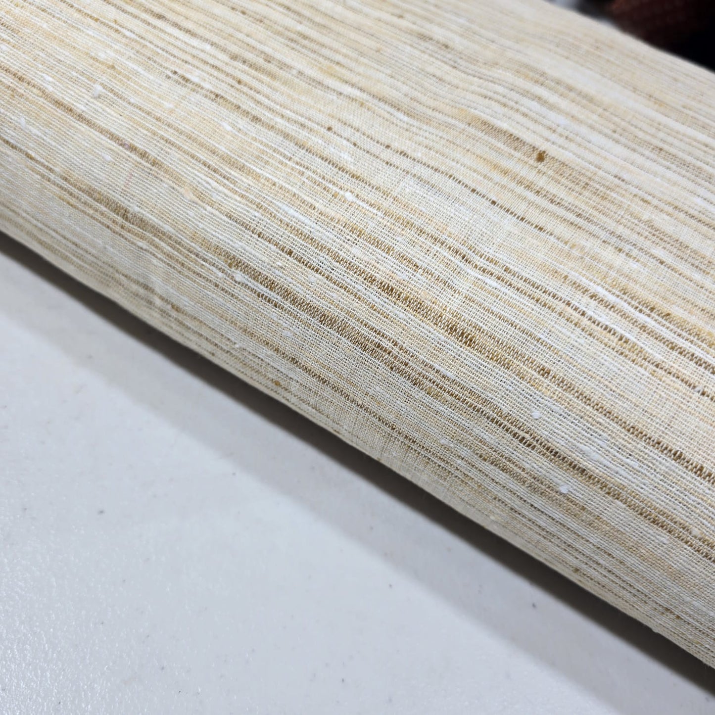 100% Cotton Linen Slub Fabric 44" Wide | Natural Dress Craft Material By The Meter