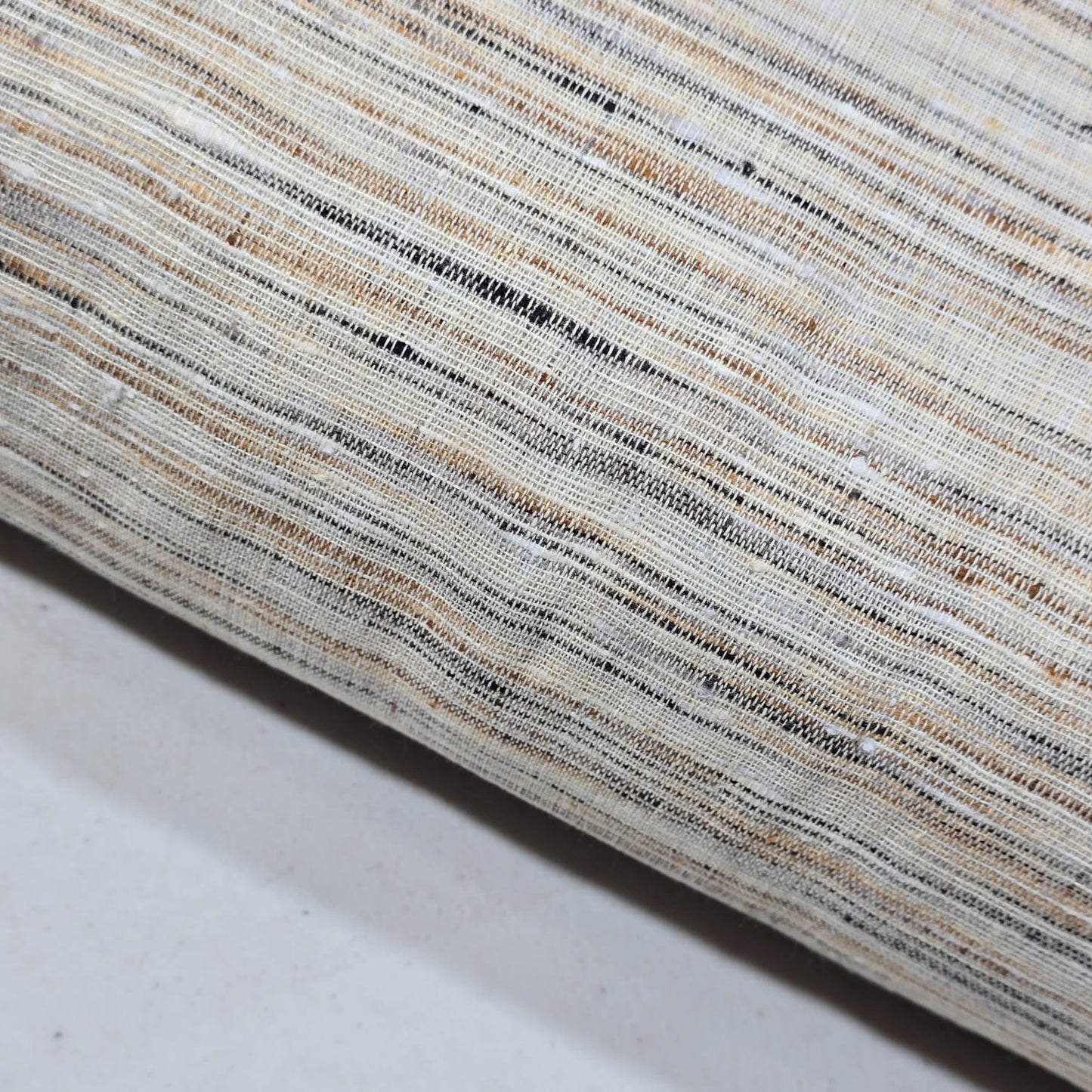 100% Cotton Linen Slub Fabric 44" Wide | Natural Dress Craft Material By The Meter