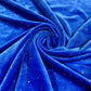 Luxurious Soft Stud Velour Velvet Fabric Stretch Dress Craft Material 58" Wide By The Meter
