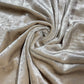 Beige Soft Stud Velour Velvet Fabric Stretch Dress Craft Material 58" Wide By The Meter