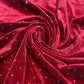 Luxurious Soft Stud Velour Velvet Fabric Stretch Dress Craft Material 58" Wide By The Meter