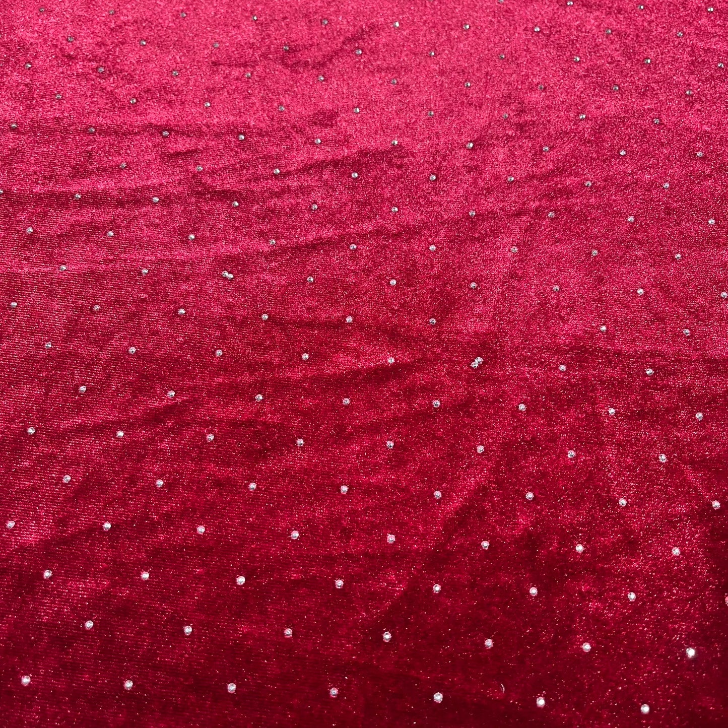 Maroon Soft Stud Velour Velvet Fabric Stretch Dress Craft Material 58" Wide By The Meter
