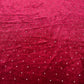 Maroon Soft Stud Velour Velvet Fabric Stretch Dress Craft Material 58" Wide By The Meter