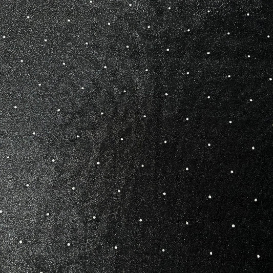 Black Soft Stud Velour Velvet Fabric Stretch Dress Craft Material 58" Wide By The Meter