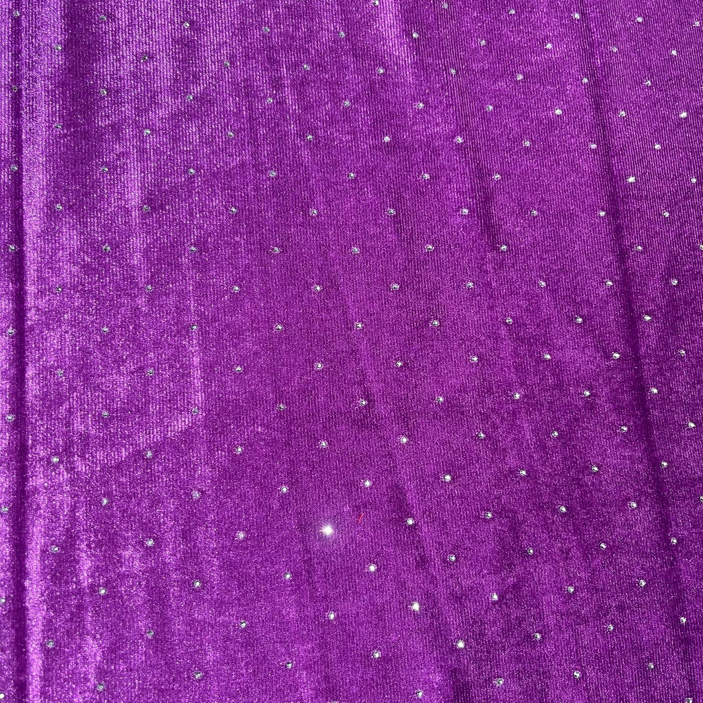 Purple Soft Stud Velour Velvet Fabric Stretch Dress Craft Material 58" Wide By The Meter