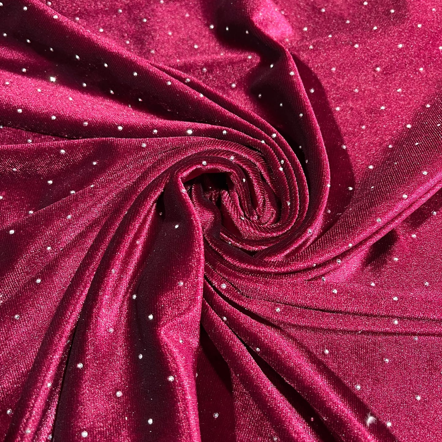 Luxurious Soft Stud Velour Velvet Fabric Stretch Dress Craft Material 58" Wide By The Meter