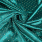 Green Soft Stud Velour Velvet Fabric Stretch Dress Craft Material 58" Wide By The Meter