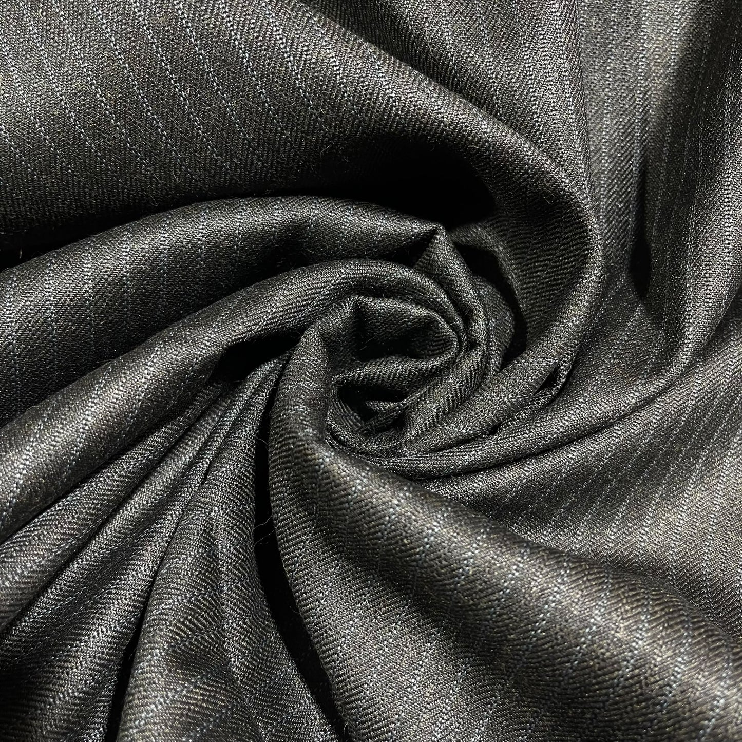 Black Stripe Polyester Cashmere Suiting Fabric Suit Trouser Dress Material By The Meter 58" Wide