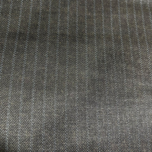 Black Stripe Polyester Cashmere Suiting Fabric Suit Trouser Dress Material By The Meter 58" Wide