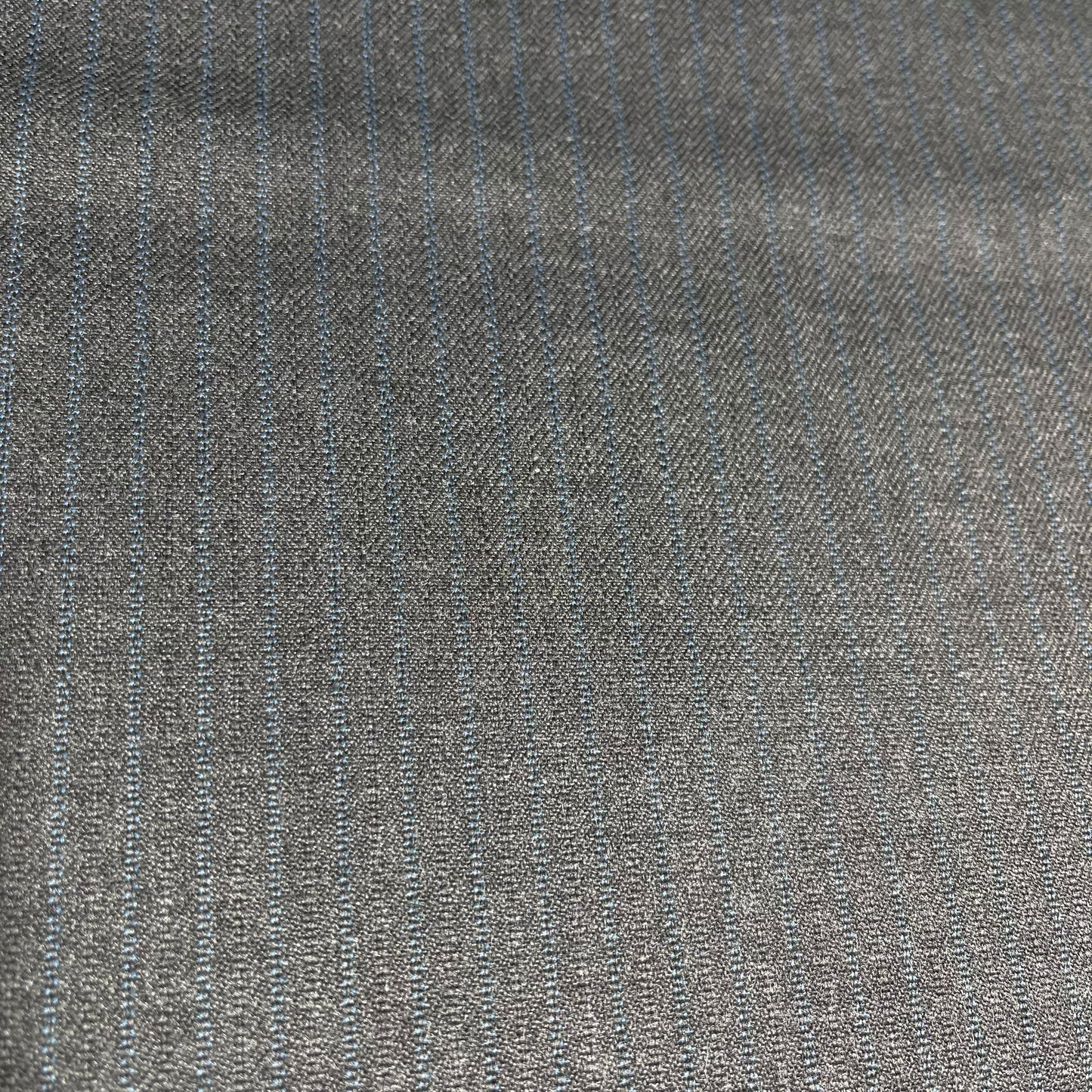 Charcoal Grey Stripe Polyester Cashmere Suiting Fabric Suit Trouser Dress Material By The Meter 58" Wide