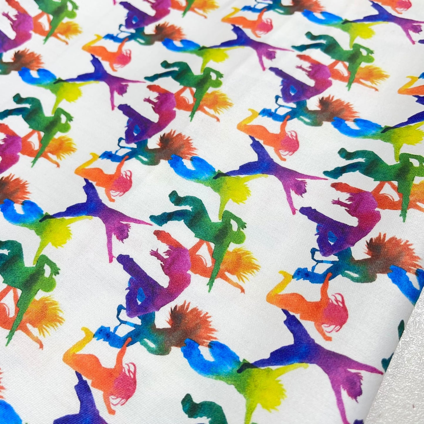 Just Dance 100% Cotton Sateen Sports & Dance Print Dress Craft & Décor Fabric 55" Wide
