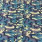Teal Camo 100% Cotton Poplin Army Camouflage Print Dress Craft Fabric 58" Wide By The Meter