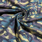Teal Camo 100% Cotton Poplin Army Camouflage Print Dress Craft Fabric 58" Wide By The Meter