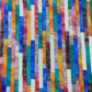 Bright Multi Broken Stripe Blocks Cotton Rich Half Panama 55" Wide Dress Craft Fabric By The Meter