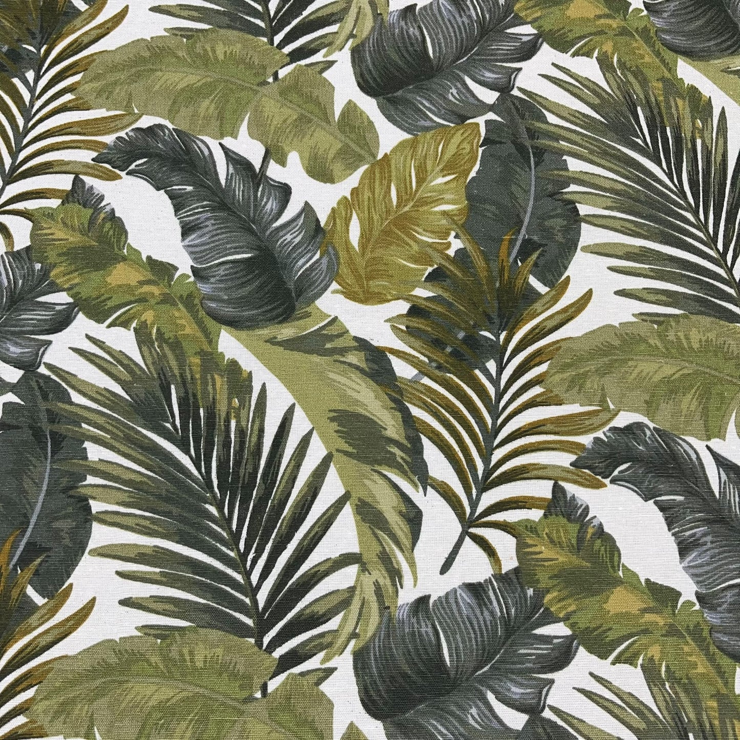 Tropical Leaf Print Cotton Rich Half Panama 55" Wide Dress Craft Fabric By The Meter