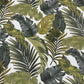 Tropical Leaf Print Cotton Rich Half Panama 55" Wide Dress Craft Fabric By The Meter