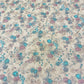 Aqua Vintage Bloom 100% Cotton Floral Lawn Fabric 58" Wide Dressmaking Craft Draping Per Meter