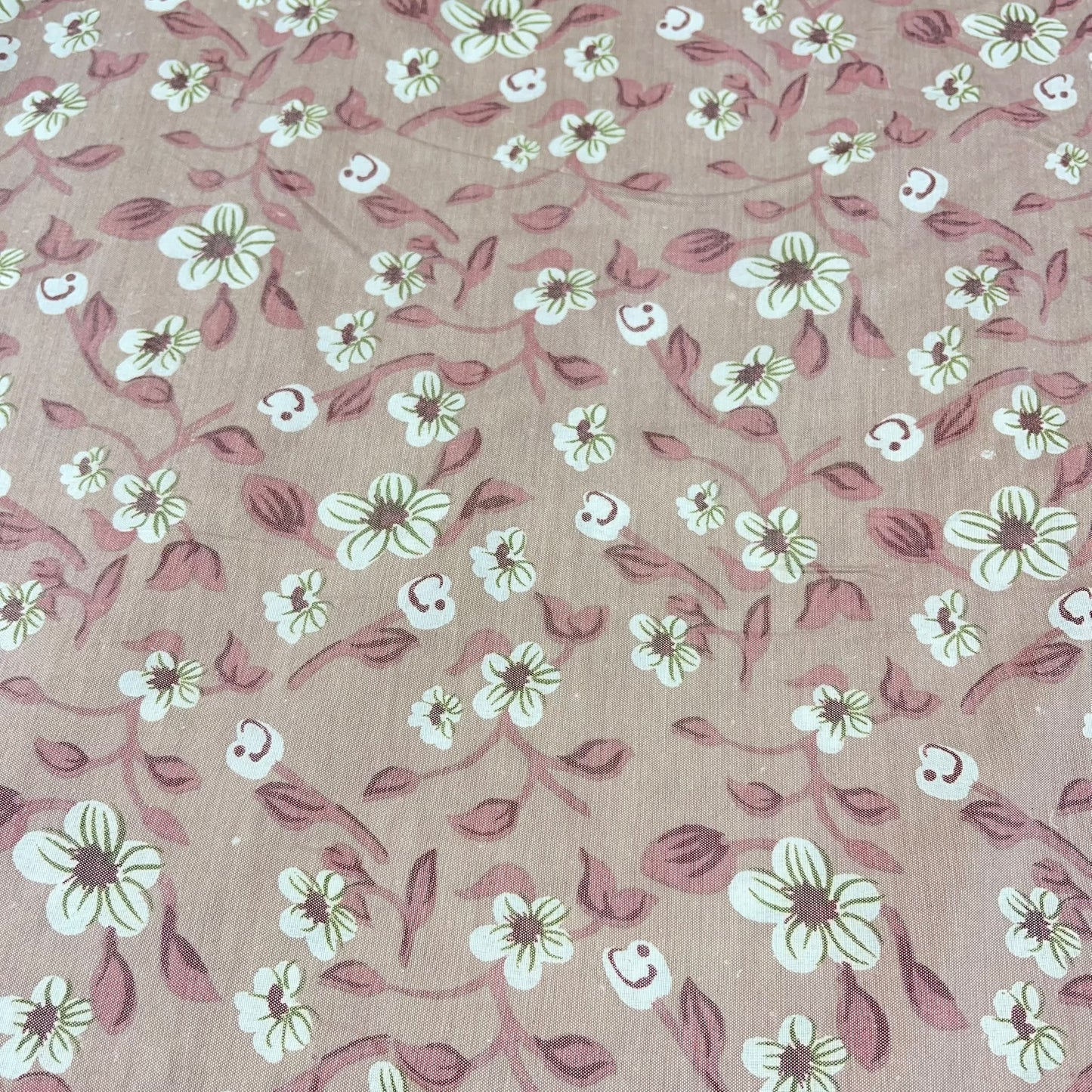 Blush Blossom 100% Cotton Floral Lawn Fabric 58" Wide Dressmaking Craft Draping Per Meter