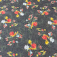 Charcoal Bloom 100% Cotton Floral Lawn Fabric 58" Wide Dressmaking Craft Draping Per Meter