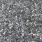 Monochrome Mosaic 100% Cotton Floral Lawn Fabric 58" Wide Dressmaking Craft Draping Per Meter