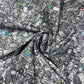 Monochrome Mosaic 100% Cotton Floral Lawn Fabric 58" Wide Dressmaking Craft Draping Per Meter