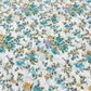 Aqua Garden 100% Cotton Floral Lawn Fabric 58" Wide Dressmaking Craft Draping Per Meter