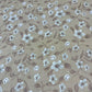 Taupe Blossom 100% Cotton Floral Lawn Fabric 58" Wide Dressmaking Craft Draping Per Meter