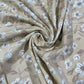Taupe Blossom 100% Cotton Floral Lawn Fabric 58" Wide Dressmaking Craft Draping Per Meter