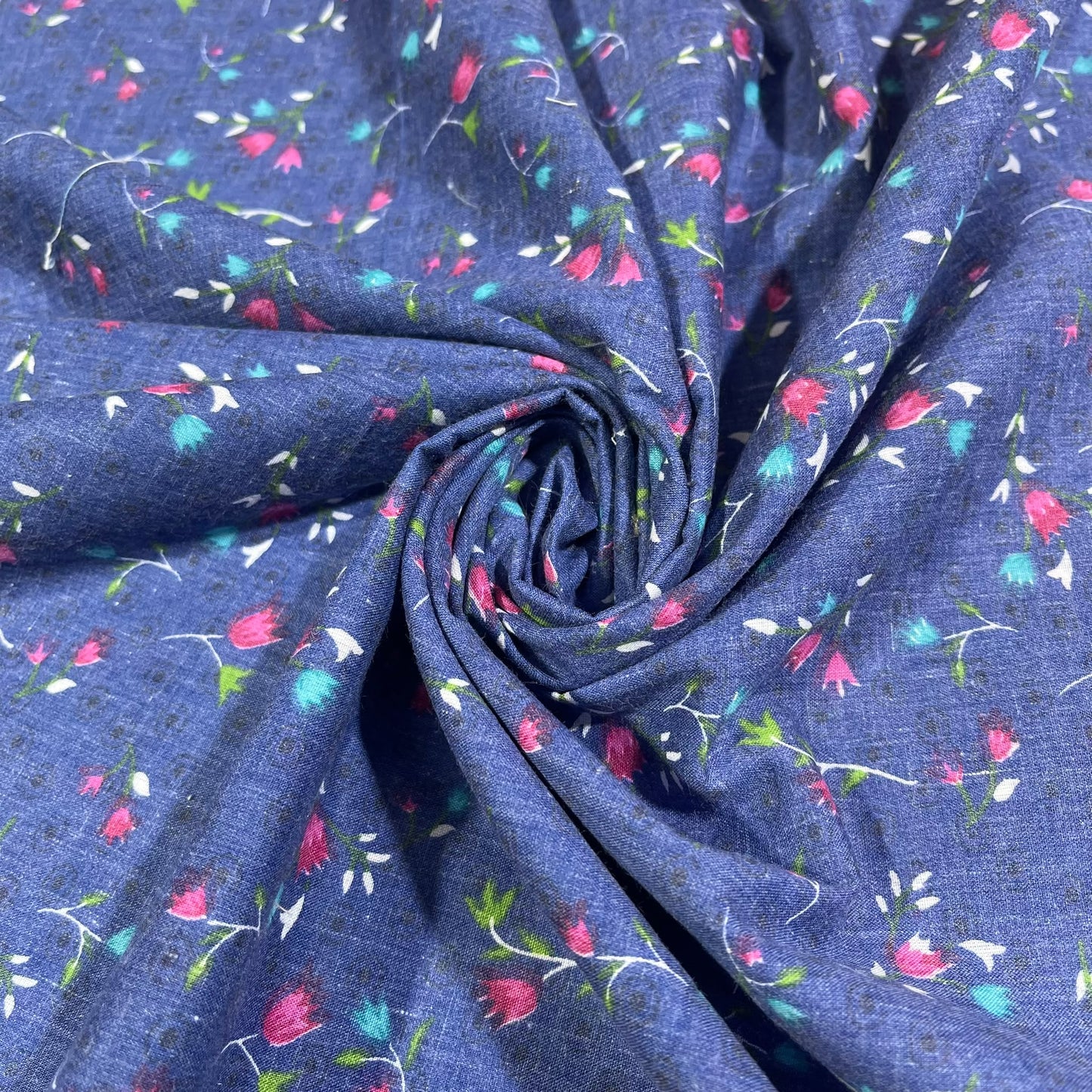 Midnight Meadow 100% Cotton Floral Lawn Fabric 58" Wide Dressmaking Craft Draping Per Meter