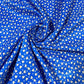 Ditsy Starry Hearts Print Crepe Fabric 58" Wide Dressmaking Draping Craft Material Per Meter