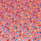 Coral Pink Hearts Print Crepe Fabric 58" Wide Dressmaking Draping Craft Material Per Meter