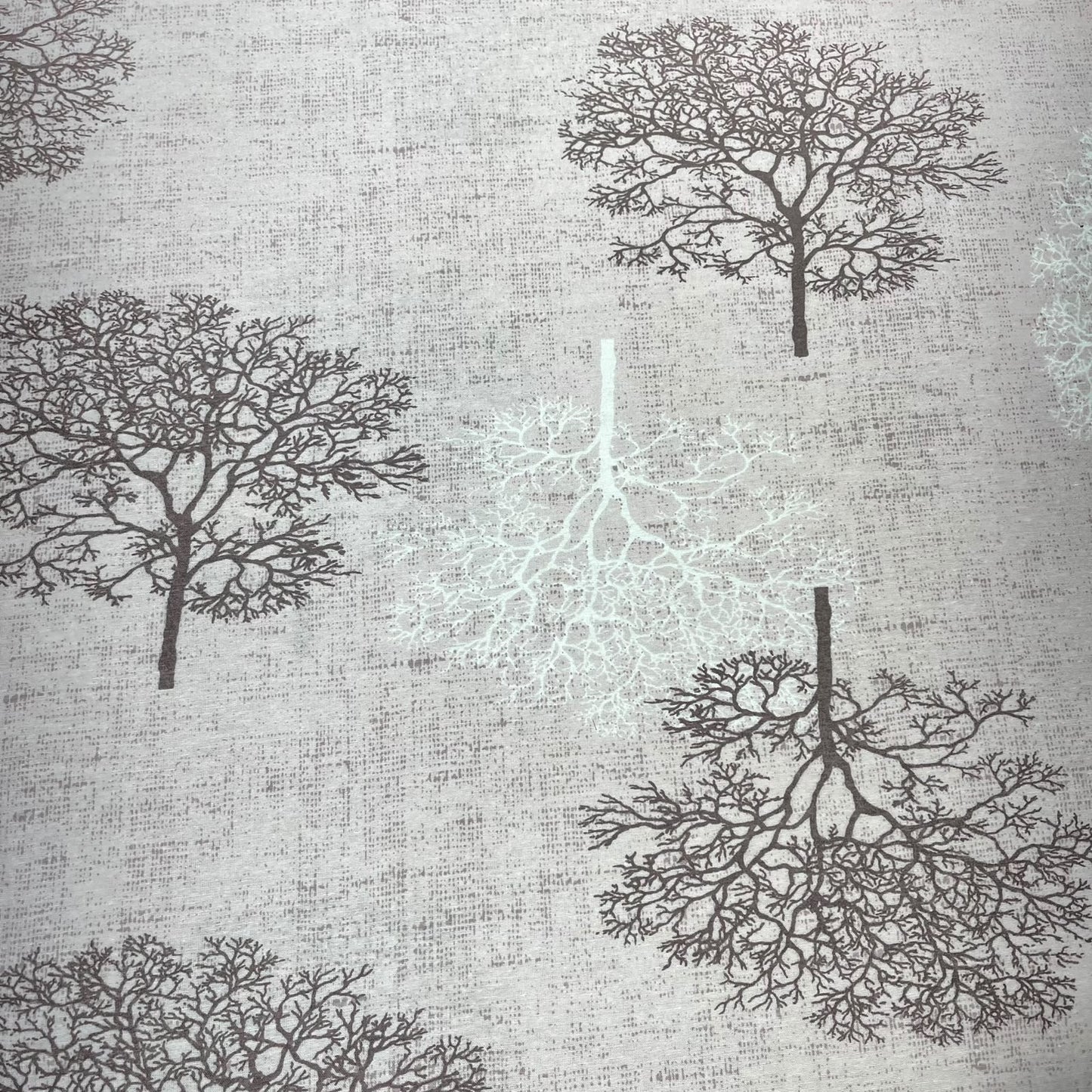 Woodland Trees Polycotton Fabric 240cm Wide Sheeting Bedding Quilting Material Per Meter