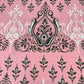 Pink Damask Floral Polycotton Fabric 240cm Wide Sheeting Bedding Quilting Material Per Meter