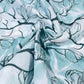 Blue Magnolia Floral Polycotton Fabric 240cm Wide Sheeting Bedding Quilting Material Per Meter