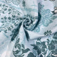 Blue Floral Paisley Polycotton Fabric 240cm Wide Sheeting Bedding Quilting Material Per Meter