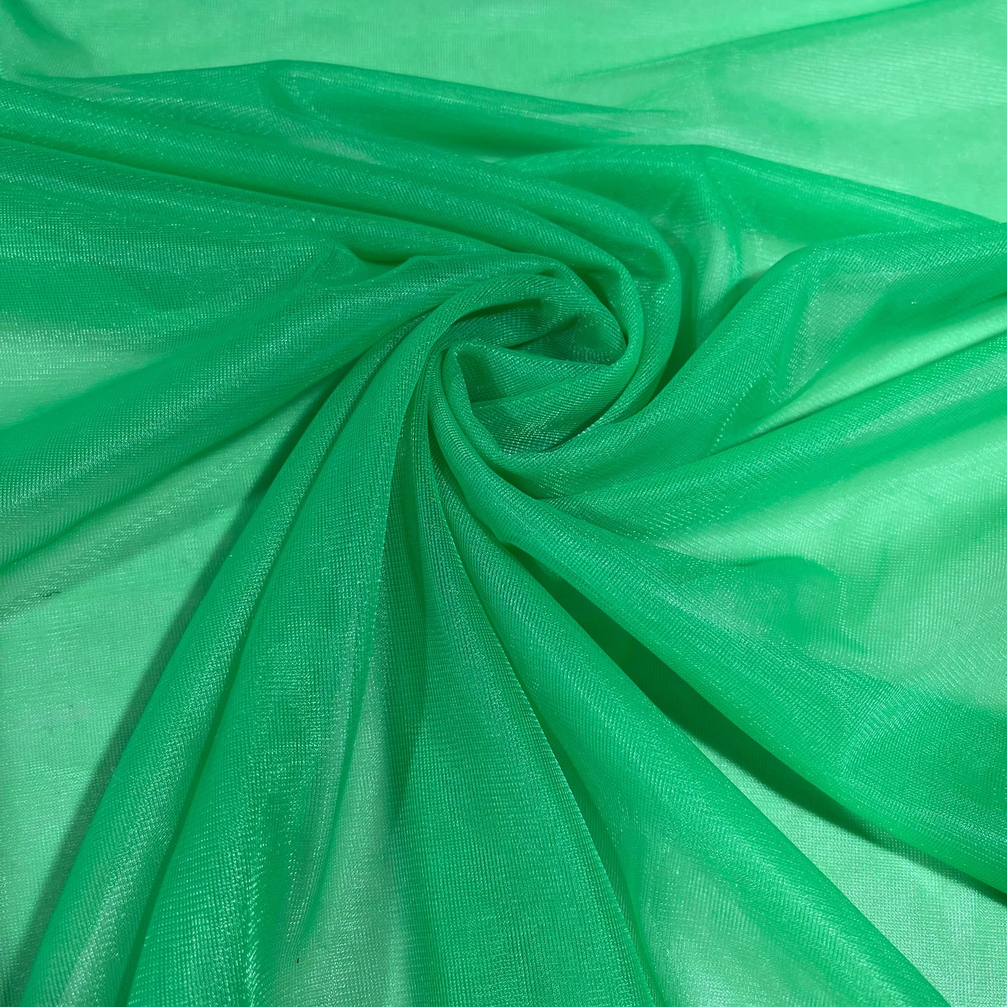 Emerald Green Nylon Stretch Net Fabric Sheer Dressmaking Costume Craft Material 58" Wide By The Meter